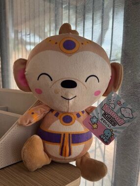 Peach & Purple Plush Monkey - Soft Huggable Toy